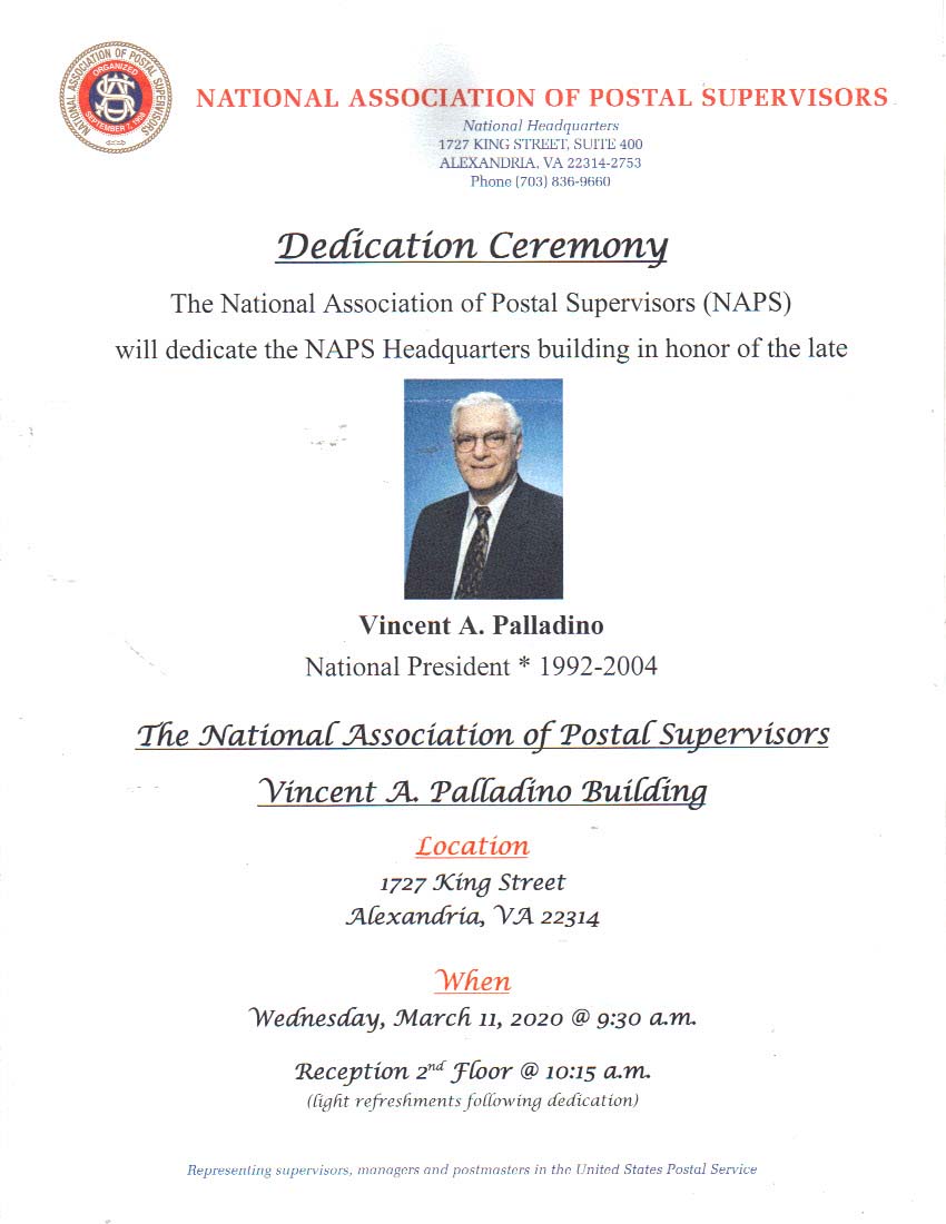 Dedication Ceremony – Vincent A. Palladino Building