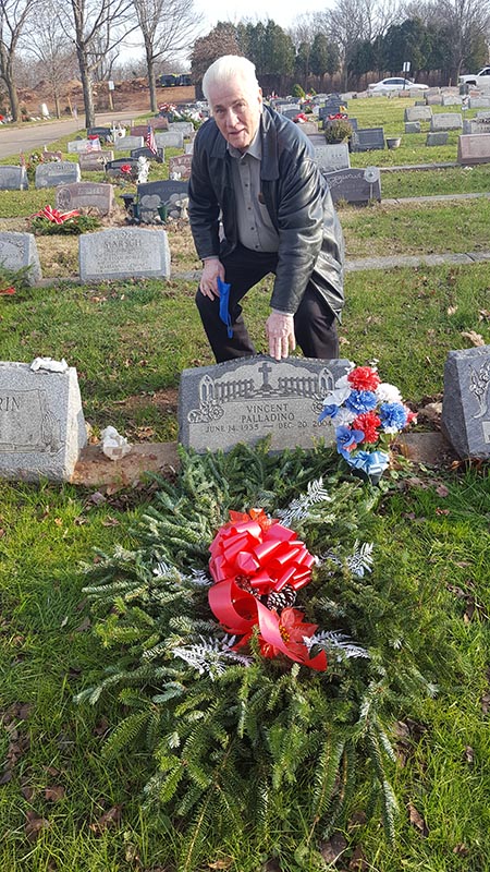 Tommy Roma’s Annual Christmas Visit to President Vince Palladino’s Grave Site