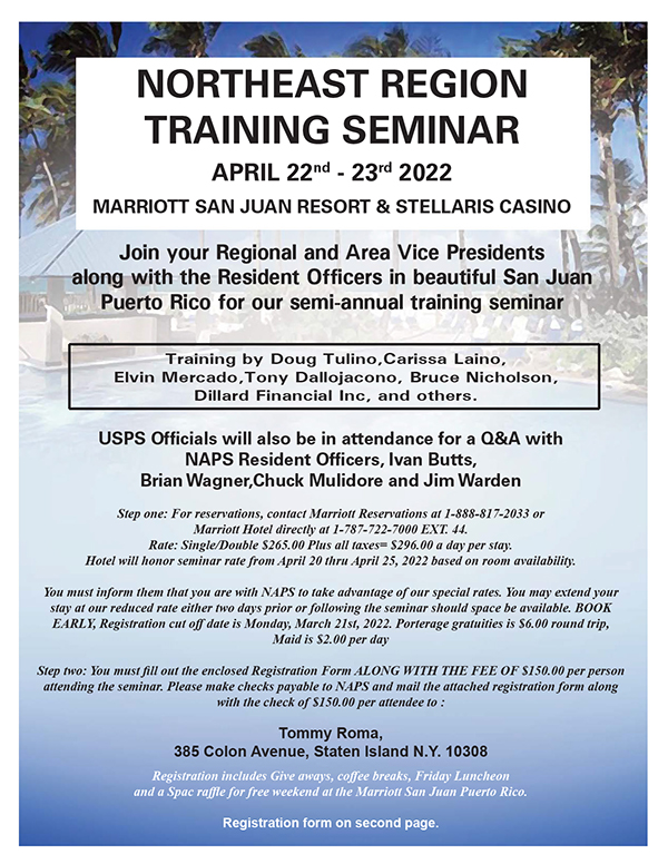 NORTHEAST REGION TRAINING SEMINAR APRIL 2022