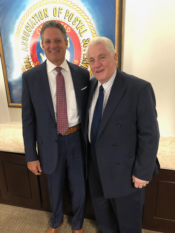 Tommy with Asst. Postmaster General Doug Tulino at Executive Board meeting