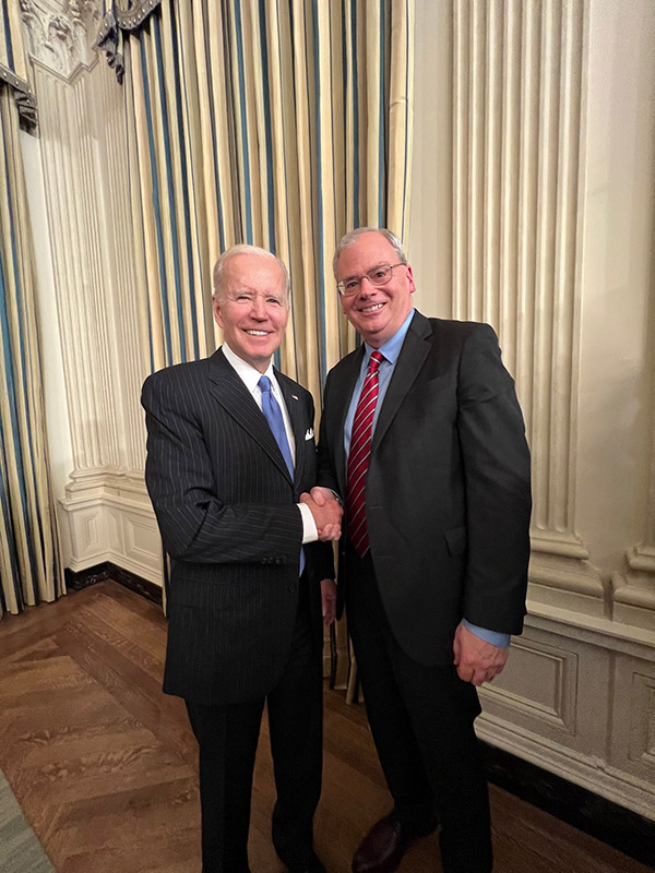 Our Jimmy Warden at the Postal Reform Act signing today, April 6th, with President Joe Biden
 