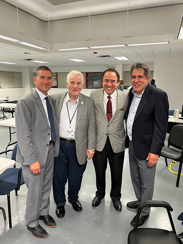 John Tortorice, Postmaster Brooklyn, Tommy Roma, Northeast Regional Vice President, John Pescitelli, President of M3 Technology, and Robert Pescitelli, Senior Voluntary Benefits Counselor