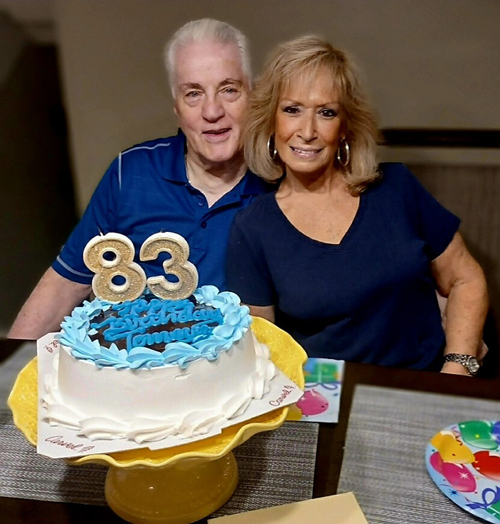 Cathy & I Celebrating My 83rd Birthday